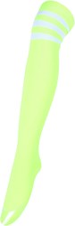 Overknees / Cheerleader Sokken Neon Geel-Wit
