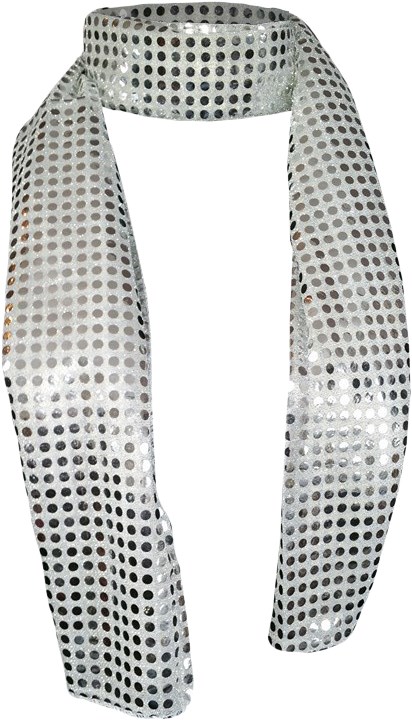 Sjaal Pailletten Disco Zilver