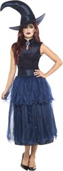 Heksenjurk Midnight Witch Deluxe met Heksenhoed 