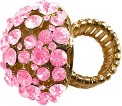 Ring Bling Bling met roze diamanten 