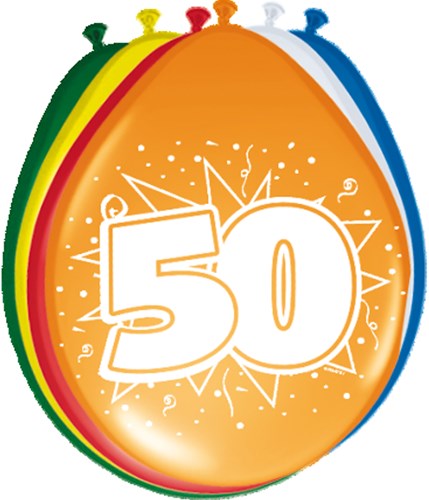 Ballonnen 50 jaar 8st