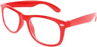 Blues Brother Bril Rood met blank glas