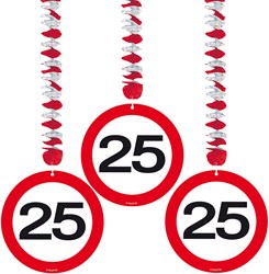 Hangdeco 25 jaar Verkeersbord