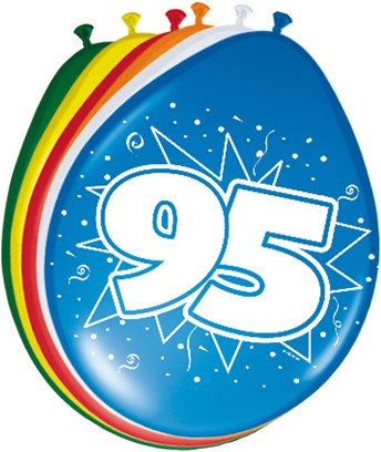 Ballonnen 95 jaar 8st