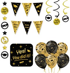 Feestpakket Geslaagd Classy Goud/Zwart Yes! You Did It!
