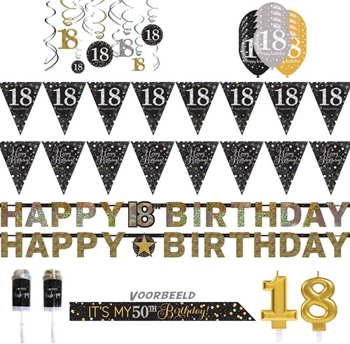 Feestpakket Sparkling Celebrations 18 jaar XL