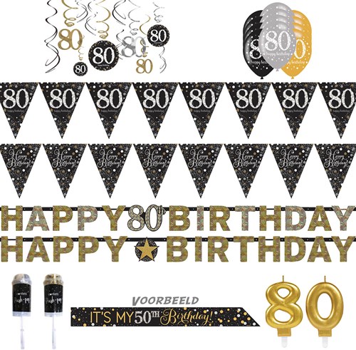 Feestpakket Sparkling Celebrations 80 jaar XL