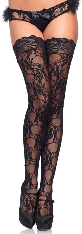 Sexy Overknee Kant Zwart