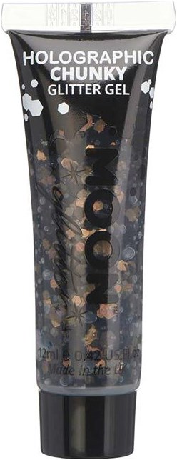 Chunky Holographic Glittergel Zwart (12ml)