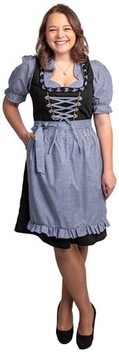 Dirndl Sophie Blauw-Zwart voor dames