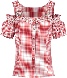 Tiroler Miederblouse Rood-Wit Luxe
