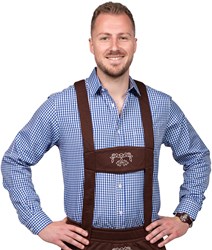 Oktoberfest Blouse Heren Blauw-Wit