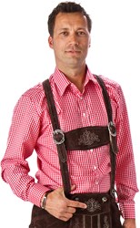 Oktoberfest Blouse Heren Rood-Wit