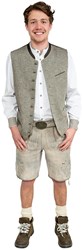 Tiroler Trachten Vest Helmut Grijs-Bruin
