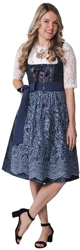 Dirndl Jaquard Nachtblauw Luxe (60cm) - 2dlg