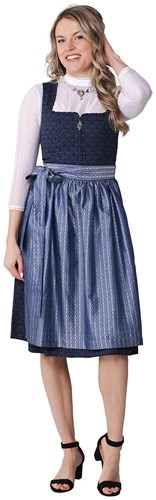 Dirndl Donkerblauw-Lichtblauw Luxe (65cm) - 2dlg