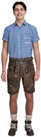 Heren Lederhose Kort Vintage Antiek Bruin (rundleer) (1)