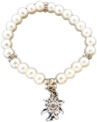 Trachten Parelarmband met Edelweiss