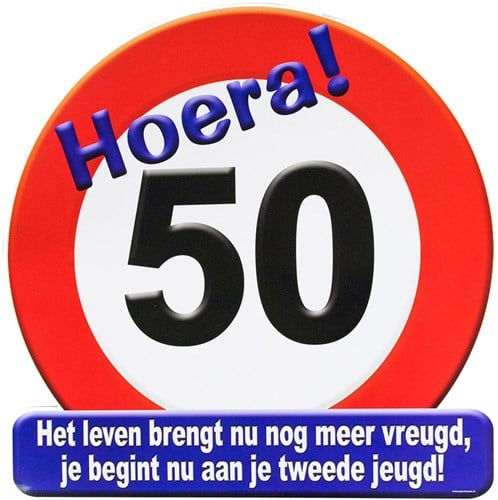Huldeschild Hoera 50