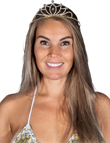 Tiara Strass Goud Amalia