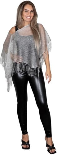 Festival Party Poncho Zilver