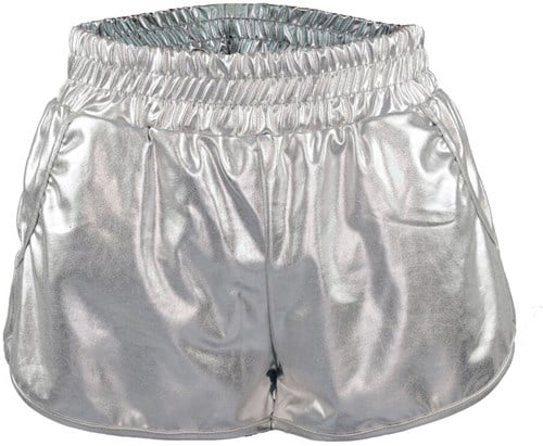 Korte Broek Metallic Zilver