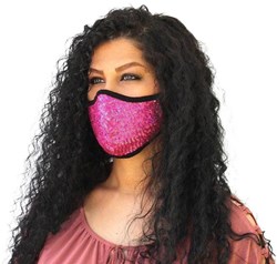 Mondkapje Pailletten Pink