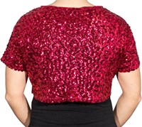 Pailletten Bolero Pink (achterkant)