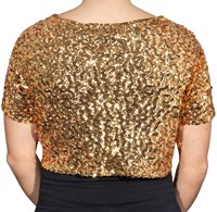 Pailletten Bolero Goud (achterkant)