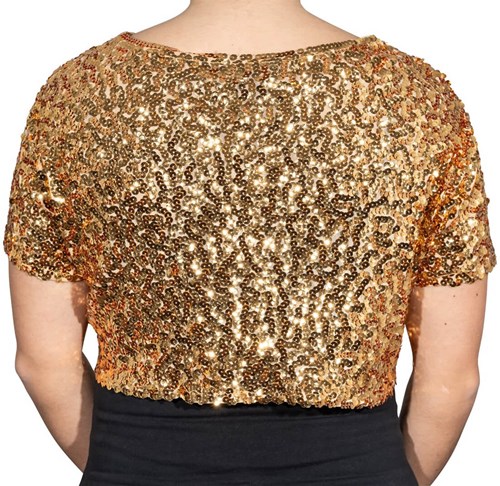 Pailletten Bolero Goud (achterkant)