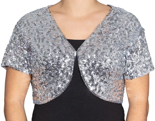 Pailletten Bolero Zilver