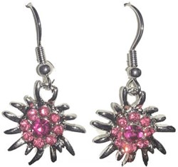 Oktoberfest Oorbellen Edelweiss Pink
