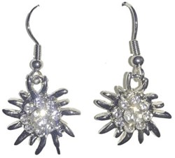 Oktoberfest Oorbellen Edelweiss Zilver
