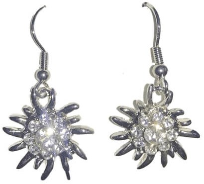 Oktoberfest Oorbellen Edelweiss Zilver