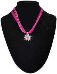 Oktoberfest Ketting Edelweiss Pink