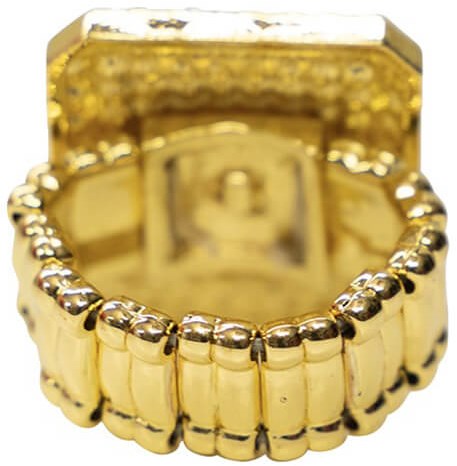 Pooier Ring Goud + Strass (achterkant)