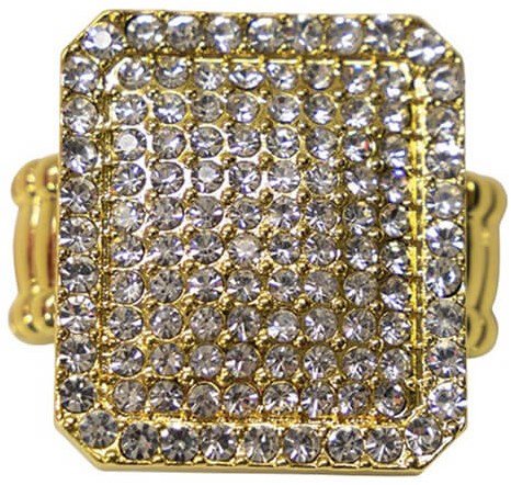 Pooier Ring Goud + Strass