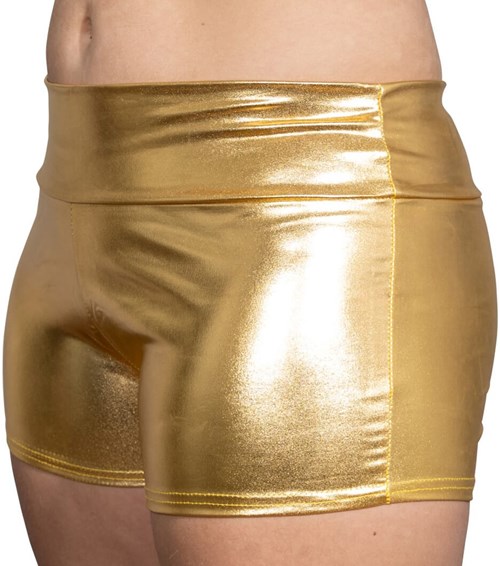 Hotpants High Waist Goud (zijkant)