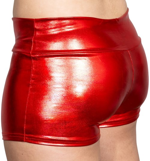 Hotpants High Waist Rood (achterkant)