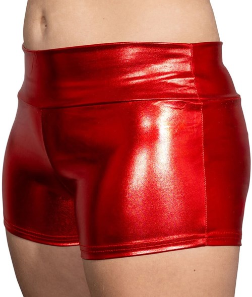 Hotpants High Waist Rood (zijkant)
