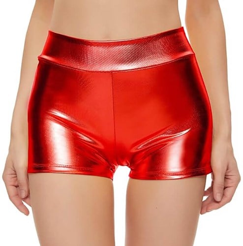 Hotpants High Waist Rood