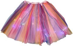 Tule Rokje Regenboog met Gekleurde LED-lichtjes
