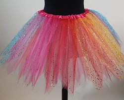Glitter Tule Rokje Regenboog (Rainbow)