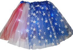 Tule Rokje USA met Witte LED-lichtjes