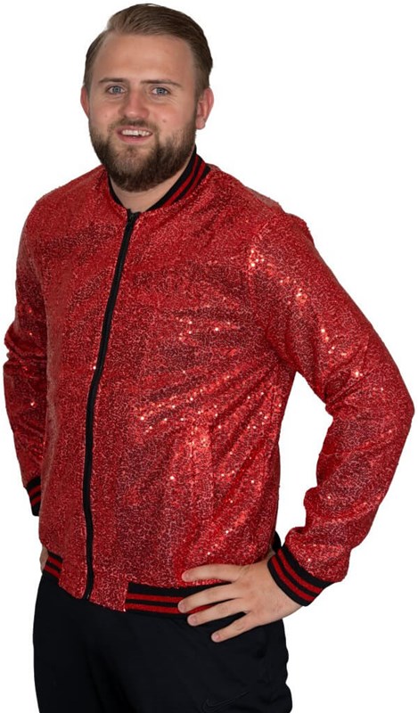 Disco Jack Pailletten Rood (man)