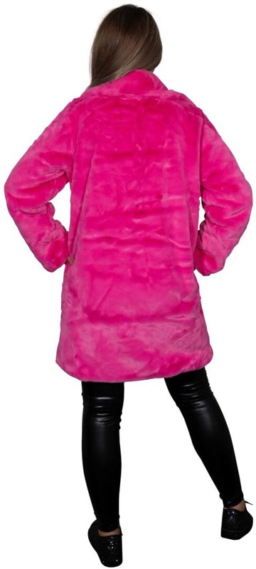 Bontjas Pink Luxe Halflang (pink achterkant)