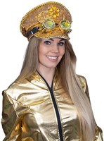 Burningman Pet Goud Luxe met Bril (vrouw zijkant)