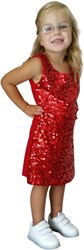 Paillettenjurkje Glitter Rood voor meisjes