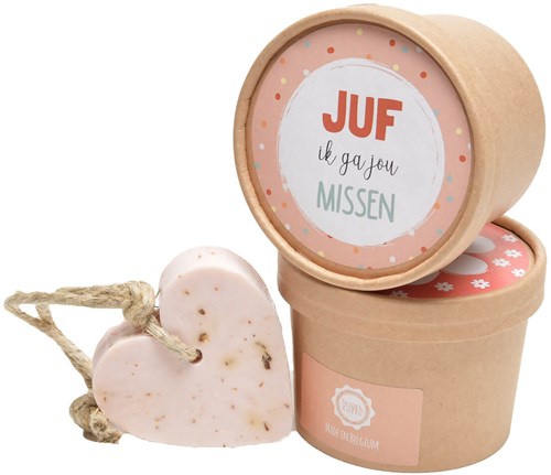 Doosje Vol Hartzeep Juf Ik Ga Je Missen