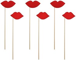 Photo Booth Props Lippen (6st)